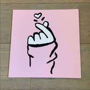 Home made korean heart painting